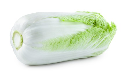 Photo of One fresh Chinese cabbage isolated on white