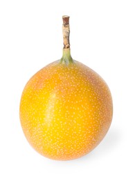 Photo of Whole ripe yellow passion fruit isolated on white