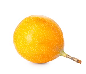 Photo of Whole ripe yellow passion fruit isolated on white