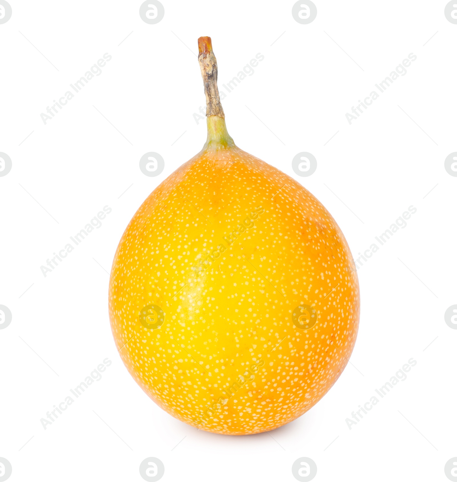 Whole ripe yellow passion fruit isolated on white Photo of Whole ripe yellow passion fruit isolated on white