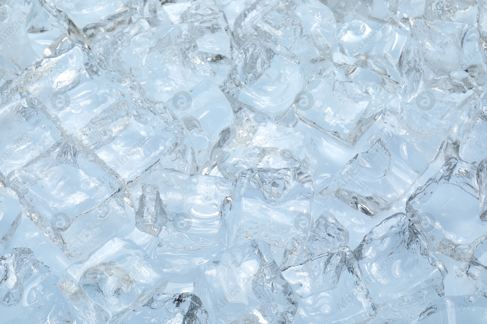 Cubes of clear ice as background, closeup Photo of Cubes of clear ice as background, closeup
