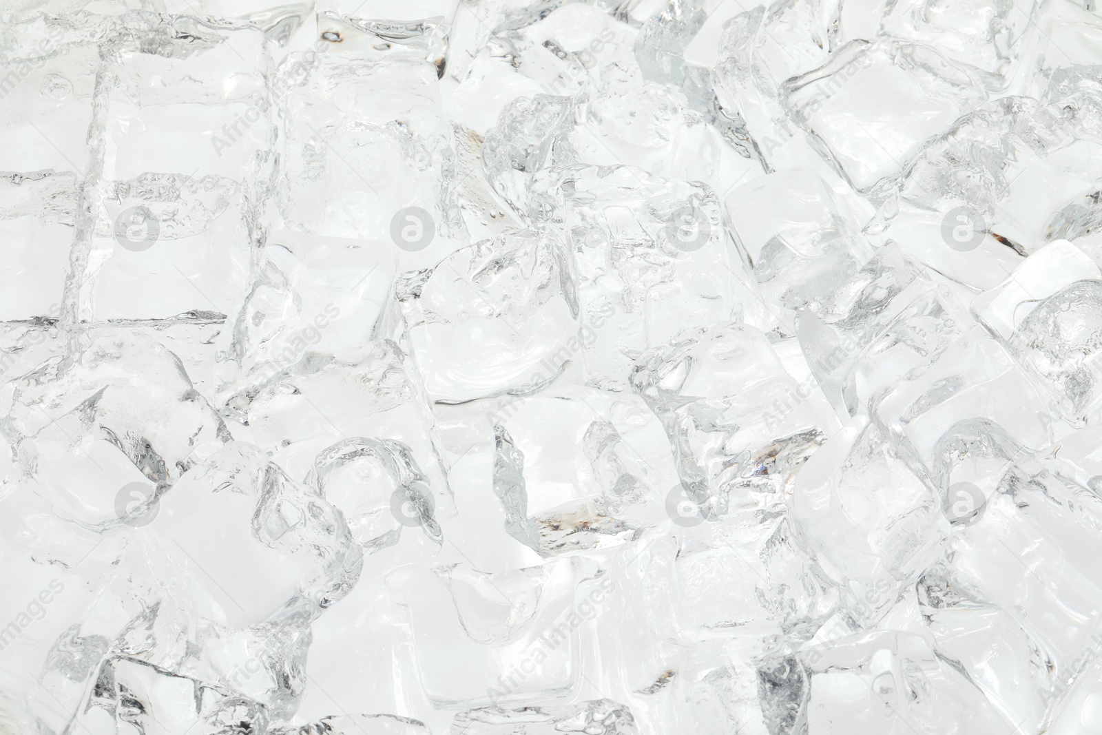 Cubes of clear ice as background, closeup Photo of Cubes of clear ice as background, closeup