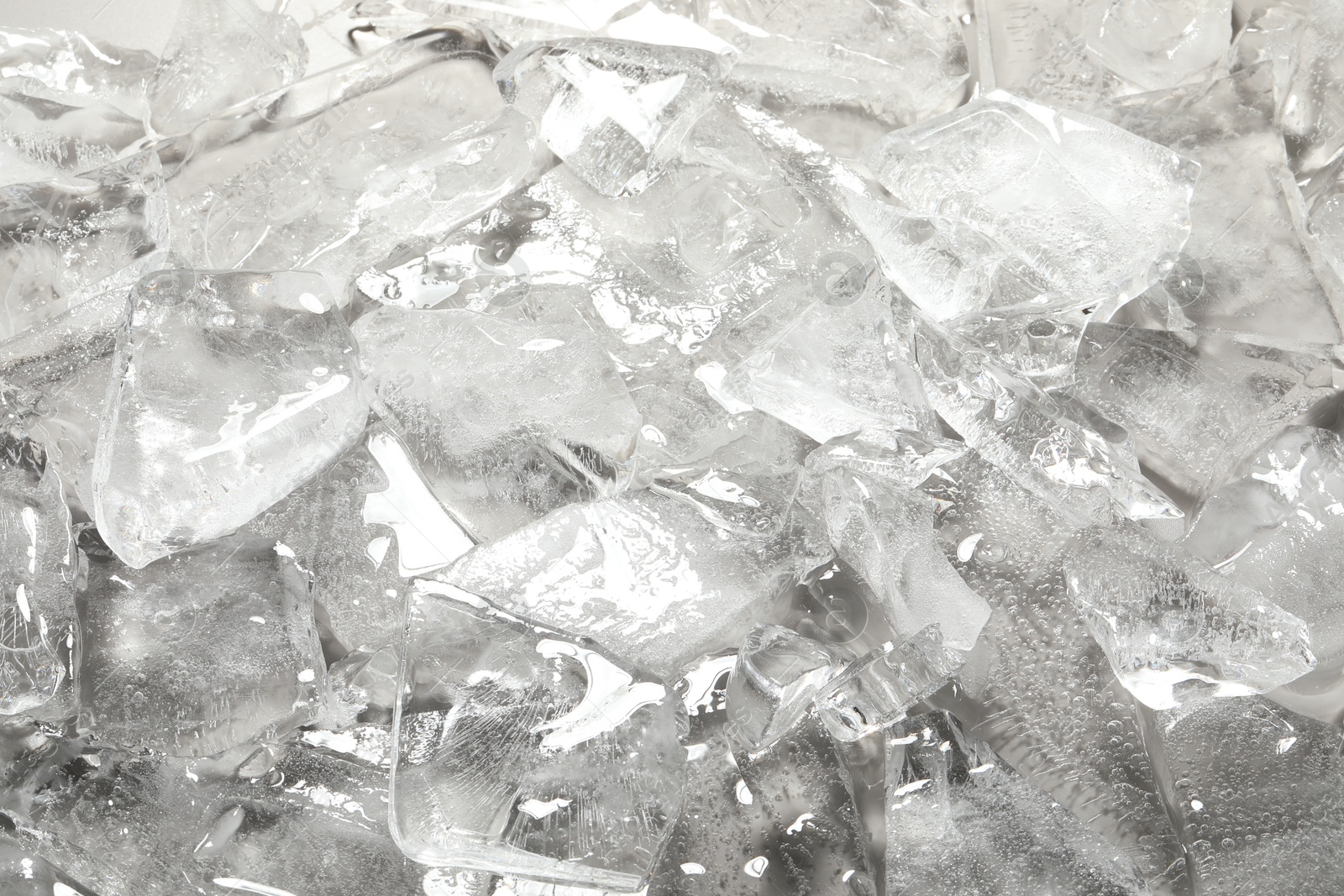 Cubes of clear ice as background, closeup Photo of Cubes of clear ice as background, closeup