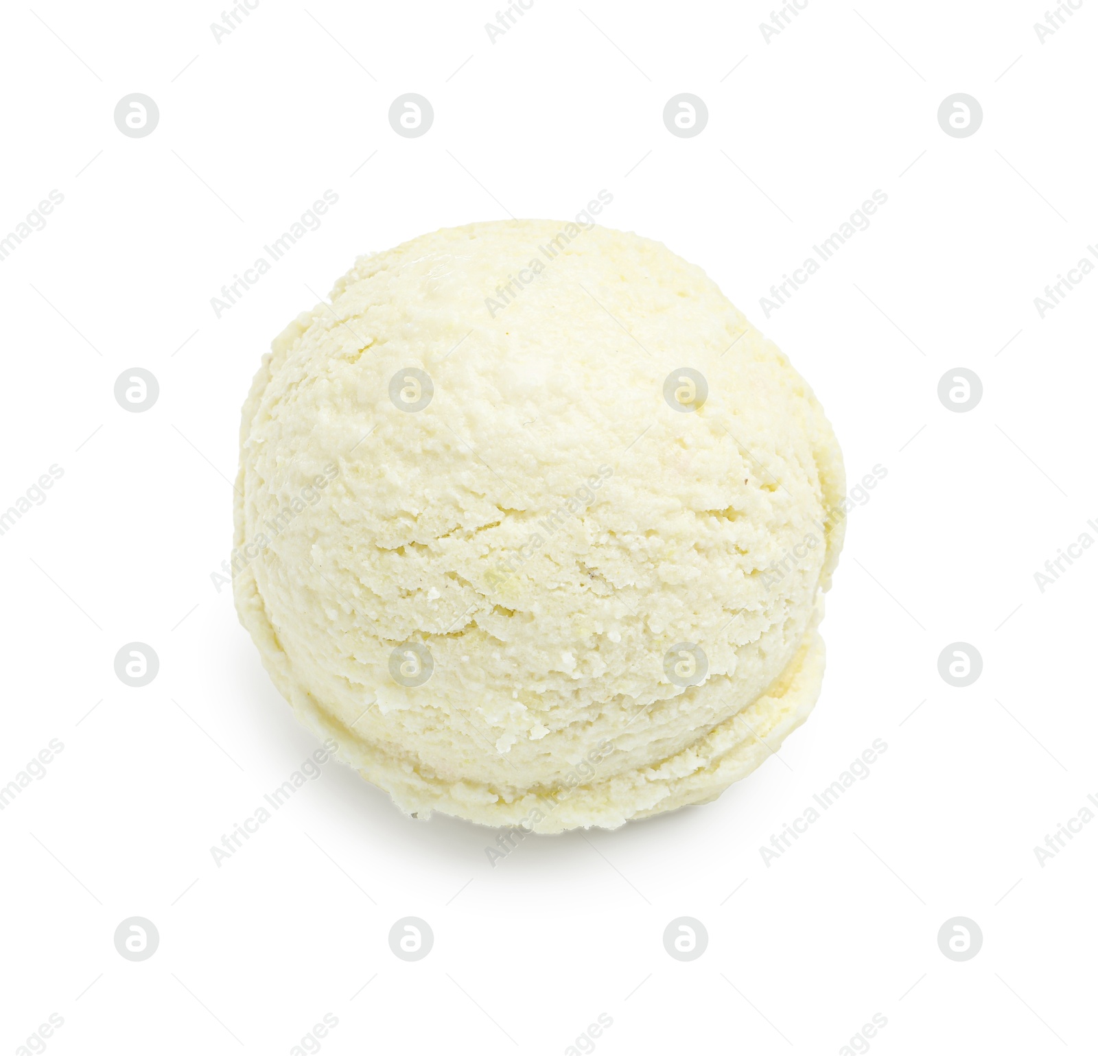 One scoop of delicious ice cream on white background Photo of One scoop of delicious ice cream on white background