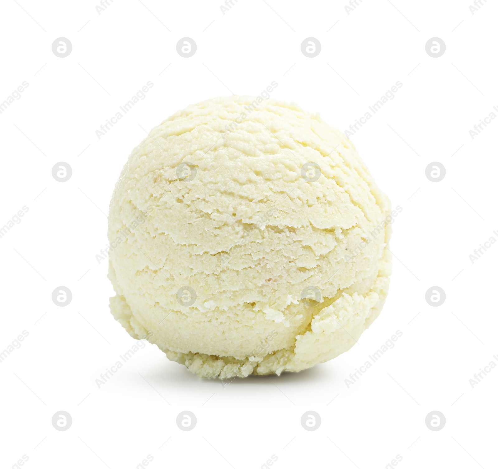 One scoop of delicious ice cream on white background Photo of One scoop of delicious ice cream on white background