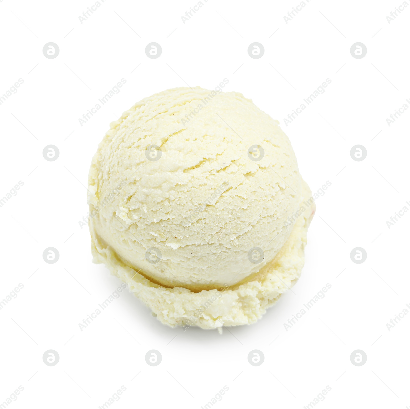 One scoop of delicious ice cream on white background Photo of One scoop of delicious ice cream on white background