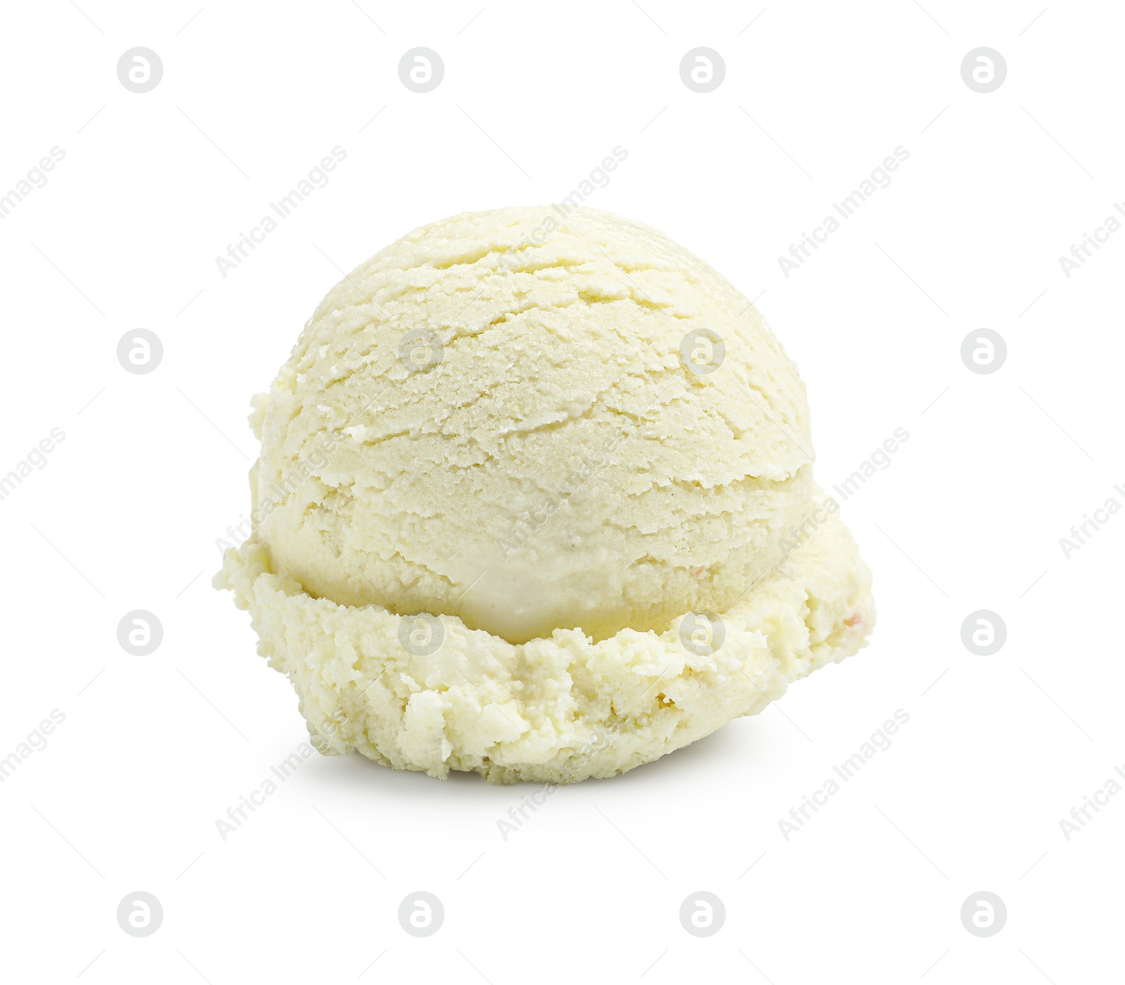 One scoop of delicious ice cream on white background Photo of One scoop of delicious ice cream on white background