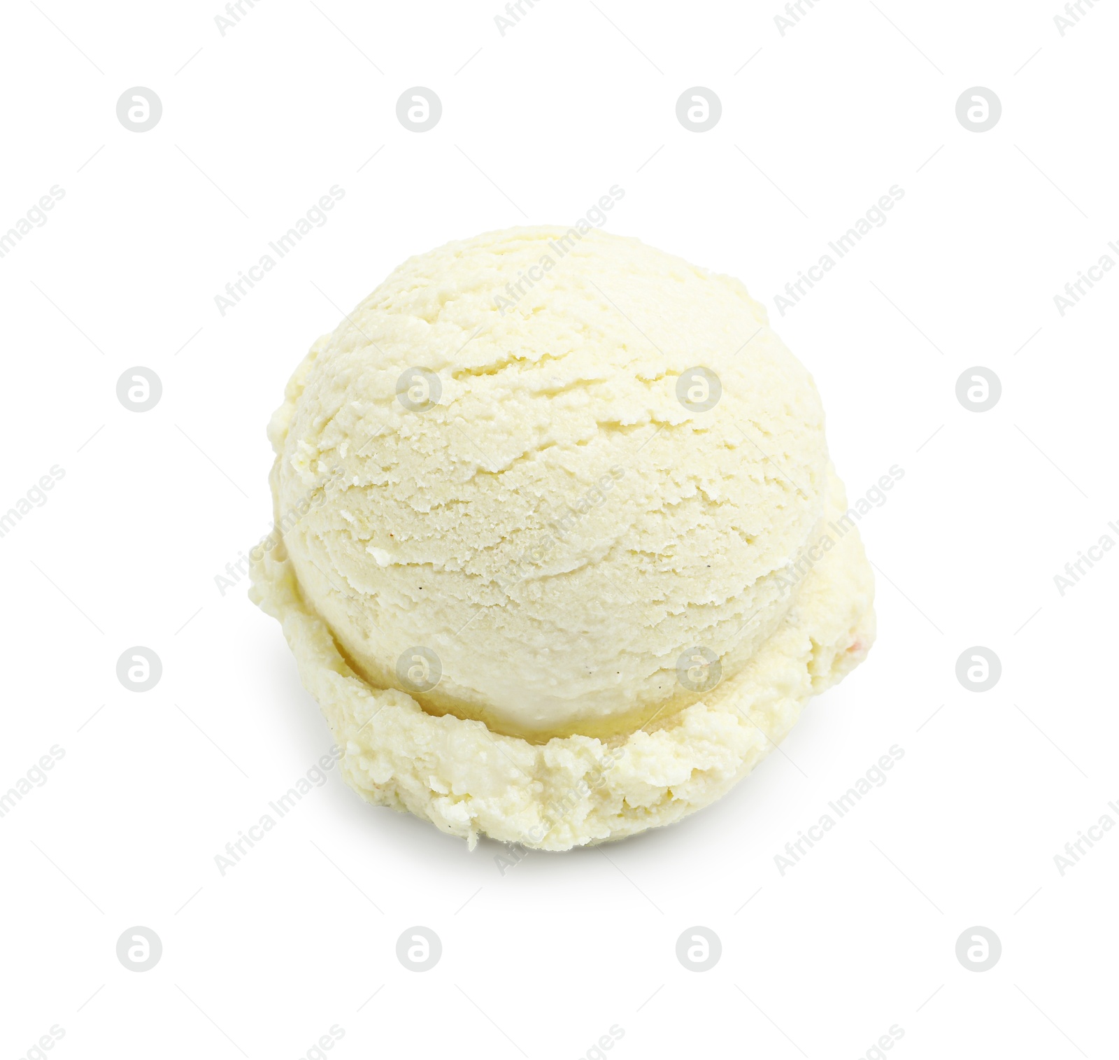 One scoop of delicious ice cream on white background Photo of One scoop of delicious ice cream on white background