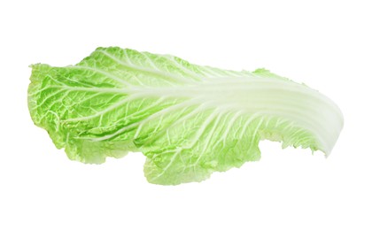 Photo of Leaf of fresh Chinese cabbage isolated on white