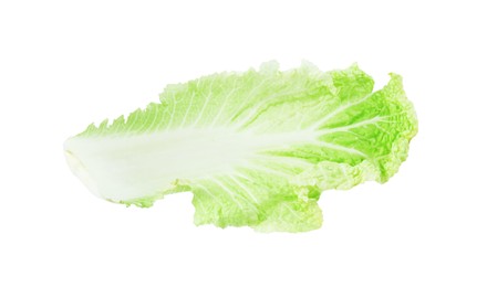 Photo of Leaf of fresh Chinese cabbage isolated on white