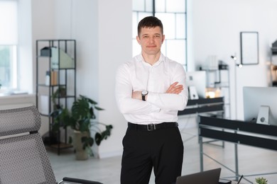 Photo of Portrait of handsome middle aged man indoors
