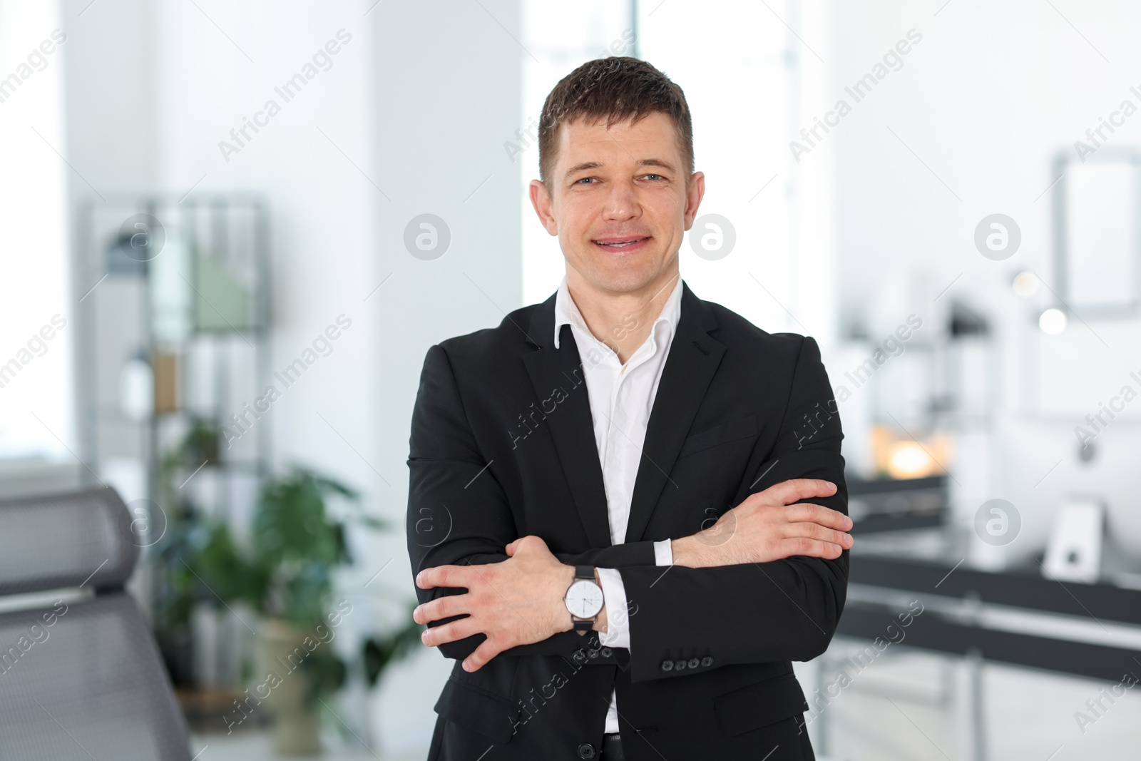 Portrait of handsome middle aged man indoors Photo of Portrait of handsome middle aged man indoors
