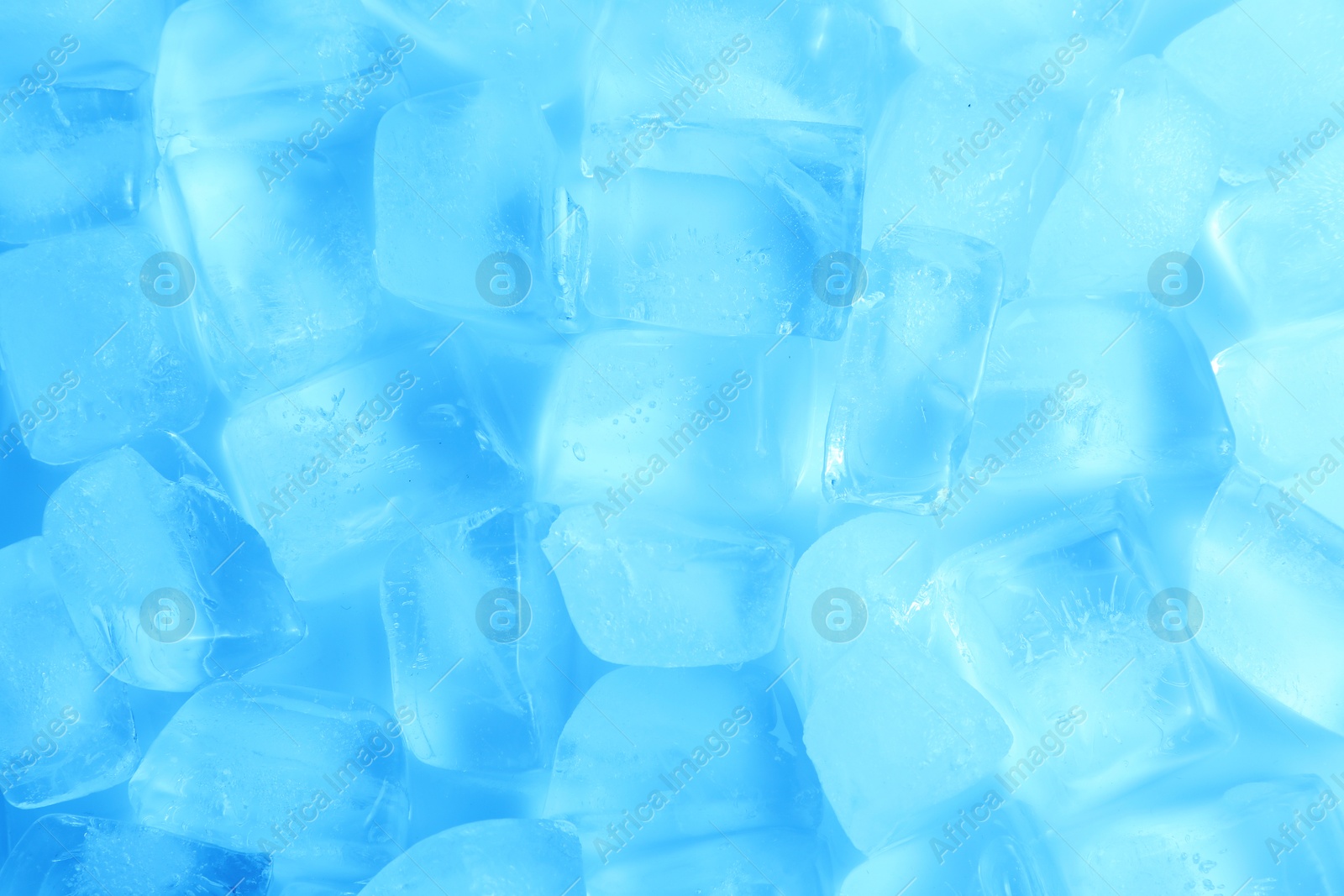 Cubes of clear ice as background, top view Photo of Cubes of clear ice as background, top view