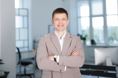 Photo of Portrait of handsome middle aged man indoors