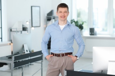 Photo of Portrait of handsome middle aged man indoors