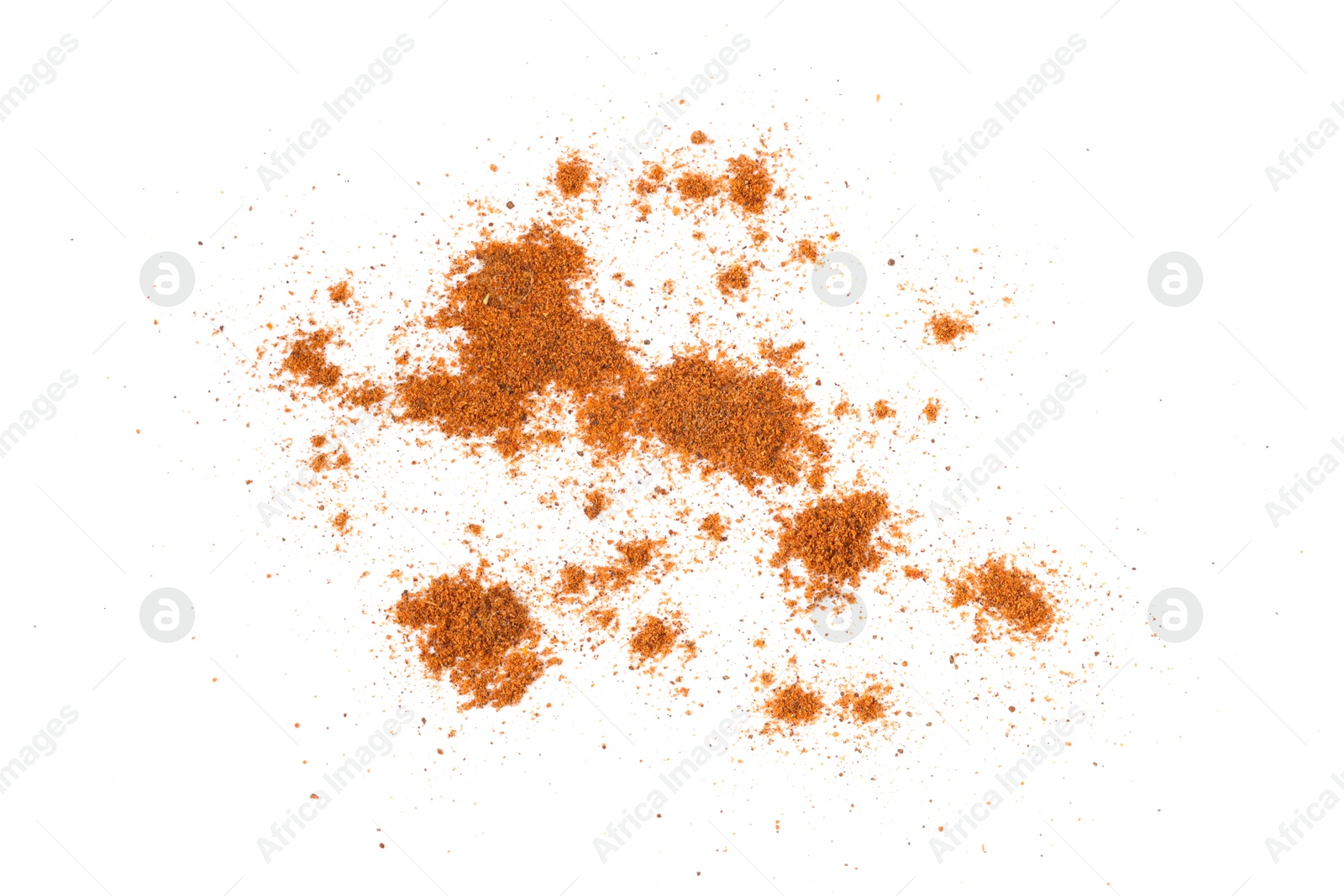 Piles of nutmeg powder isolated on white Photo of Piles of nutmeg powder isolated on white