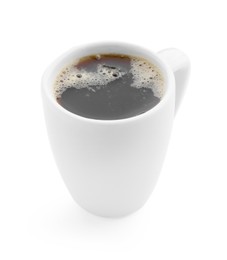 Photo of Aromatic coffee in cup isolated on white