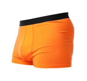 Image of Comfortable orange menʼs underwear isolated on white