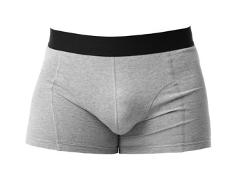 Image of Comfortable grey menʼs underwear isolated on white