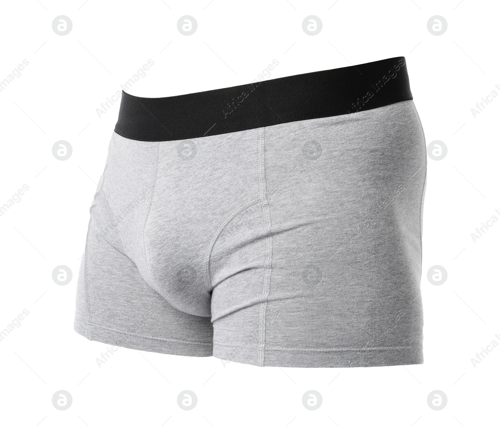 Comfortable grey menʼs underwear isolated on white Image of Comfortable grey menʼs underwear isolated on white