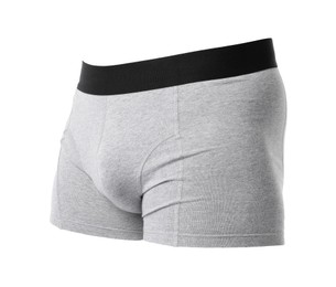 Image of Comfortable grey menʼs underwear isolated on white