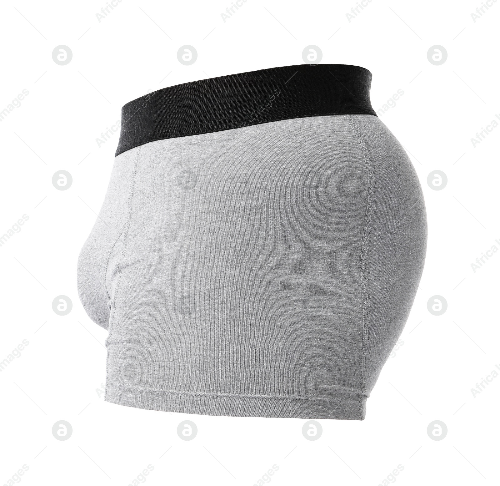 Comfortable grey menʼs underwear isolated on white Image of Comfortable grey menʼs underwear isolated on white