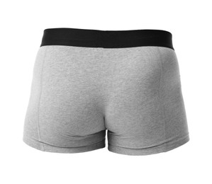 Image of Comfortable grey menʼs underwear isolated on white