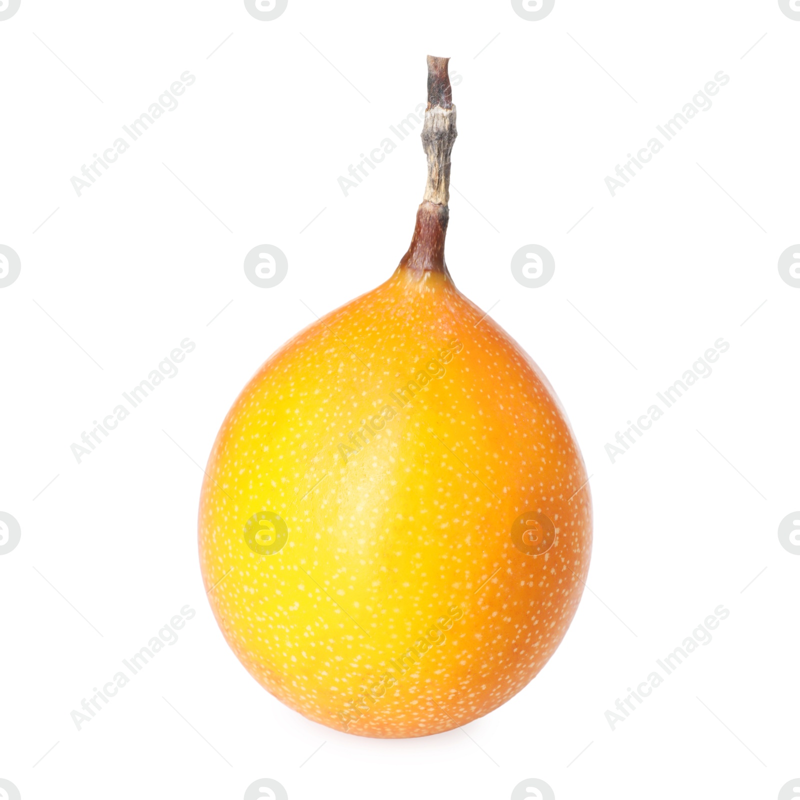 Whole ripe yellow passion fruit isolated on white Photo of Whole ripe yellow passion fruit isolated on white