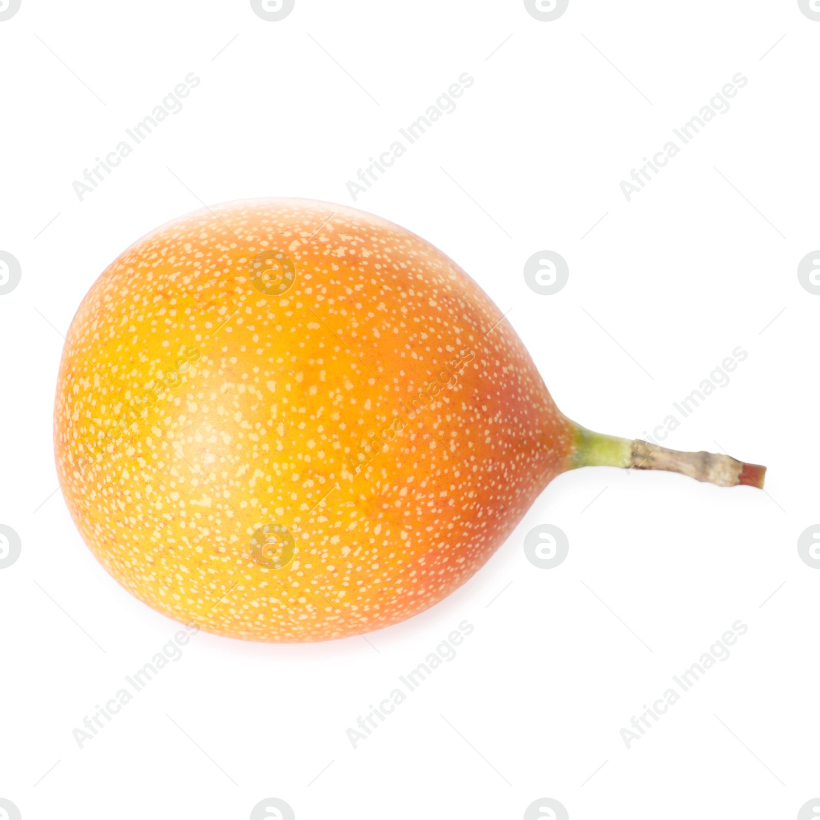 Whole ripe yellow passion fruit isolated on white Photo of Whole ripe yellow passion fruit isolated on white