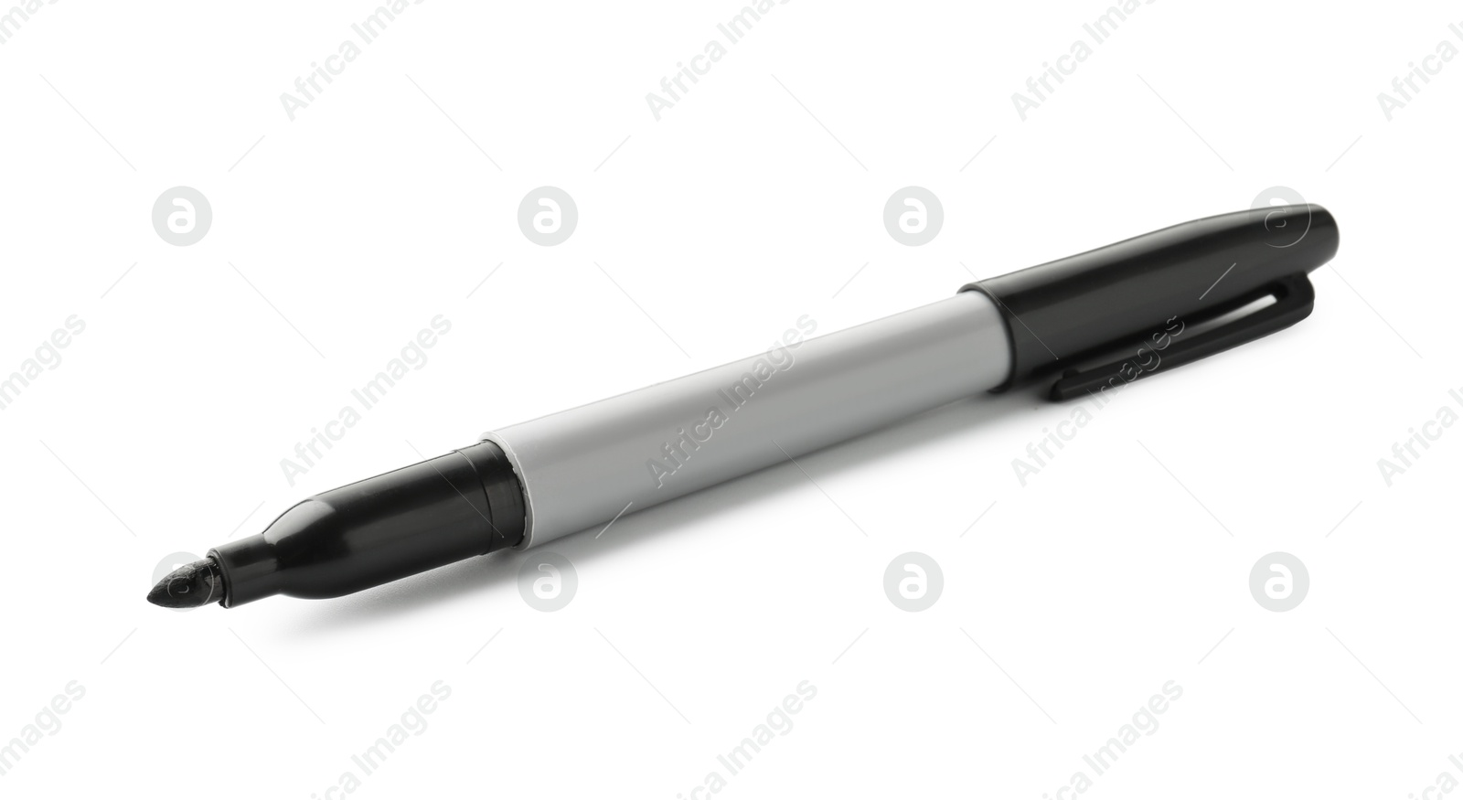 One black color marker isolated on white Photo of One black color marker isolated on white