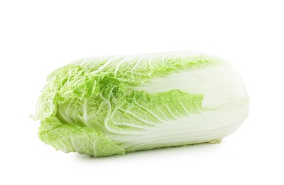 Photo of One fresh Chinese cabbage isolated on white