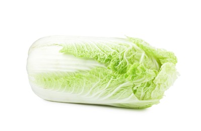 Photo of One fresh Chinese cabbage isolated on white