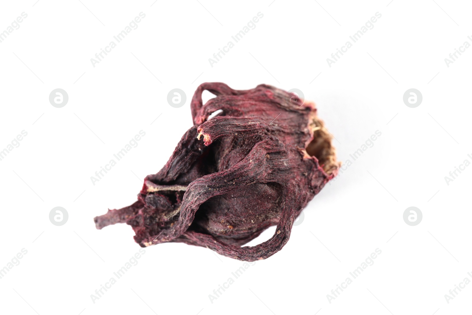 Hibiscus tea. Dried roselle sepal isolated on white Photo of Hibiscus tea. Dried roselle sepal isolated on white