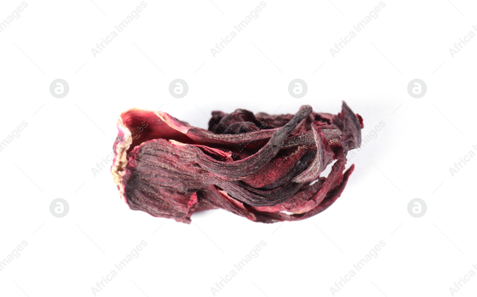 Hibiscus tea. Dried roselle sepal isolated on white Photo of Hibiscus tea. Dried roselle sepal isolated on white