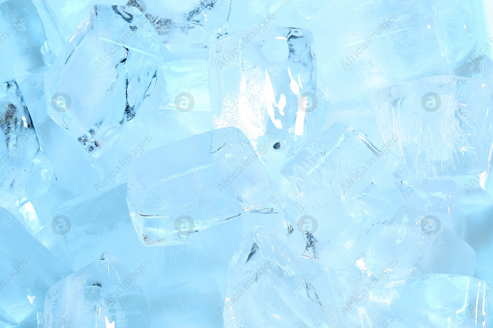 Cubes of clear ice as background, closeup Photo of Cubes of clear ice as background, closeup