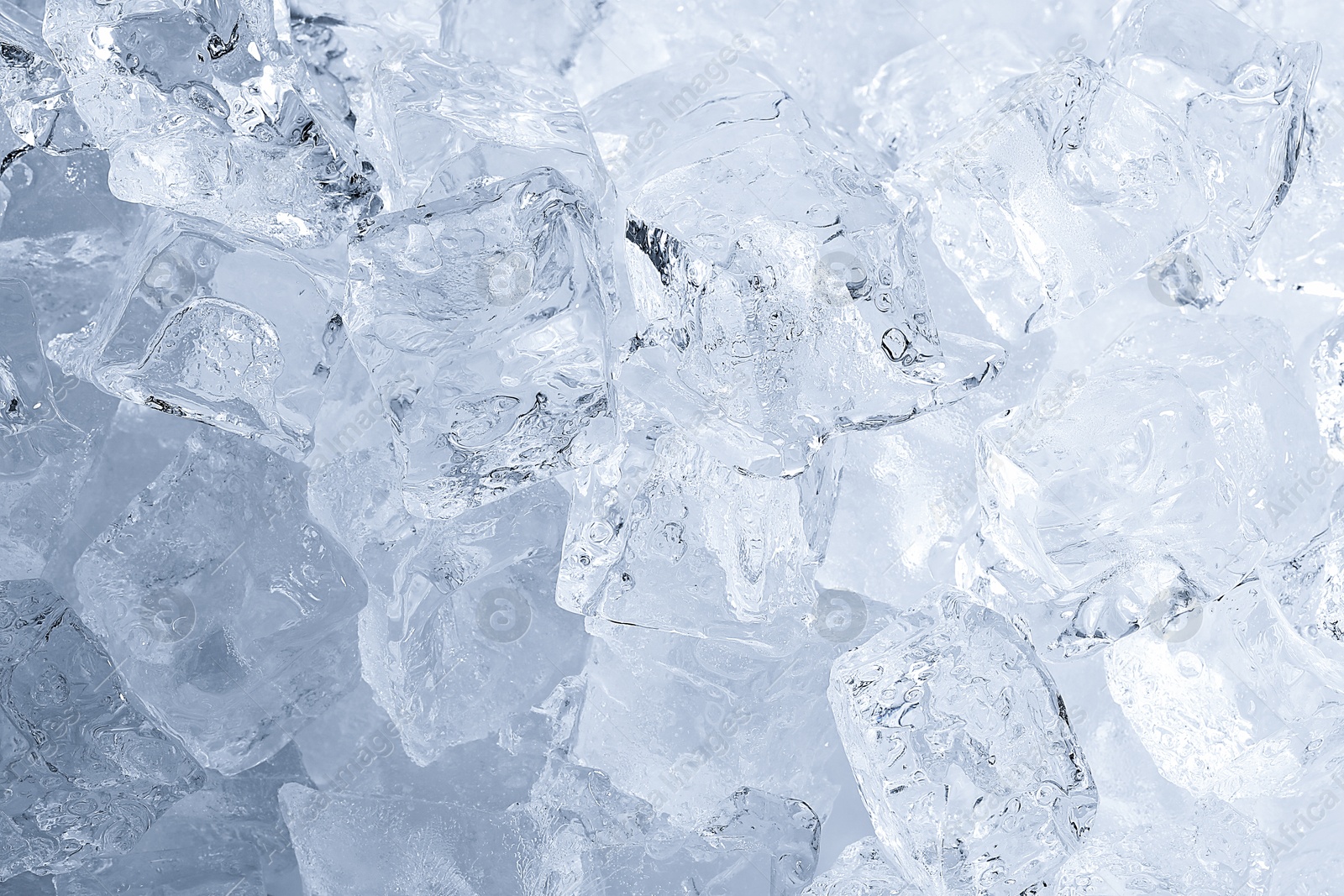 Cubes of clear ice as background, closeup Photo of Cubes of clear ice as background, closeup