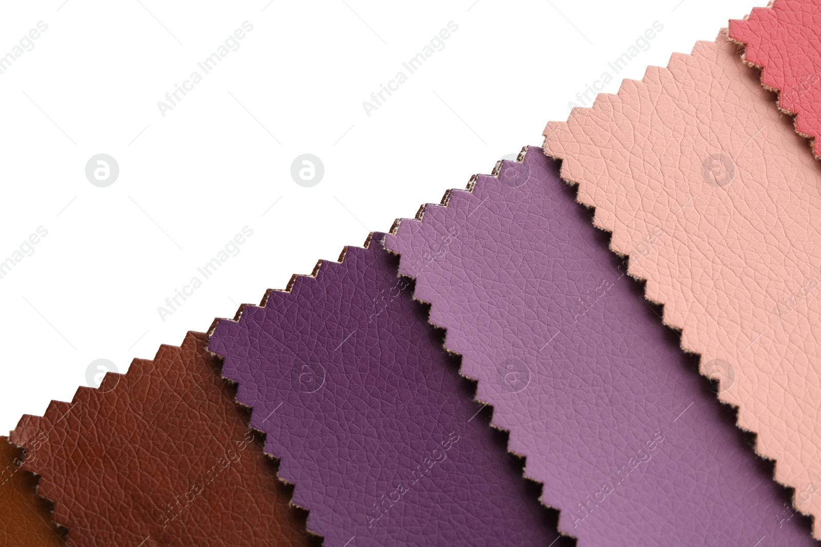 Samples of different fabrics isolated on white, top view Photo of Samples of different fabrics isolated on white, top view