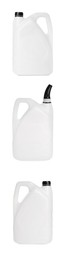 Image of Plastic canister on white background, collage. View from different sides