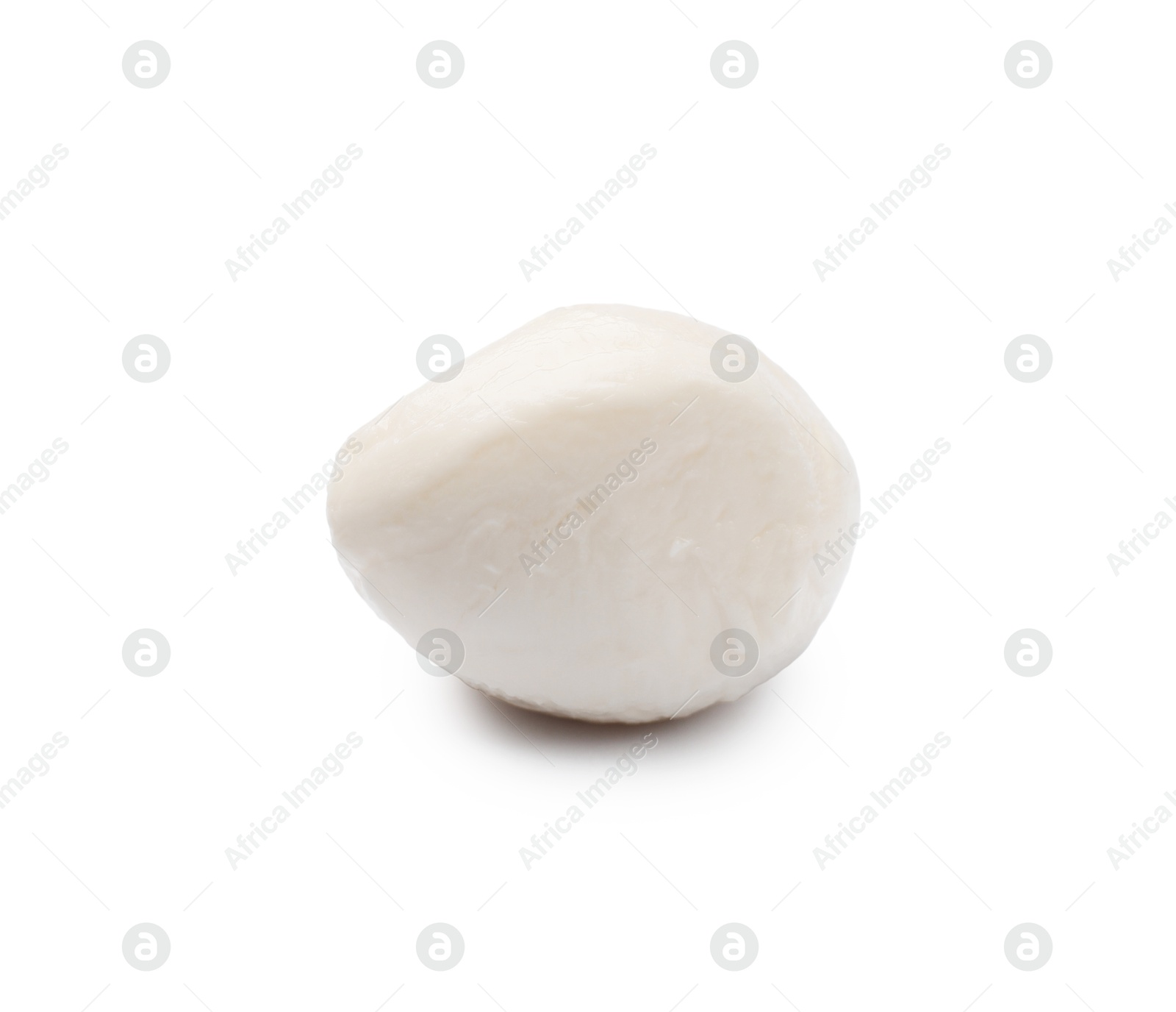 One tasty mozzarella cheese ball isolated on white Photo of One tasty mozzarella cheese ball isolated on white