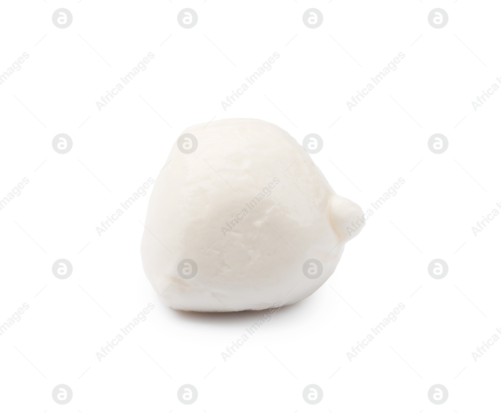 One tasty mozzarella cheese ball isolated on white Photo of One tasty mozzarella cheese ball isolated on white