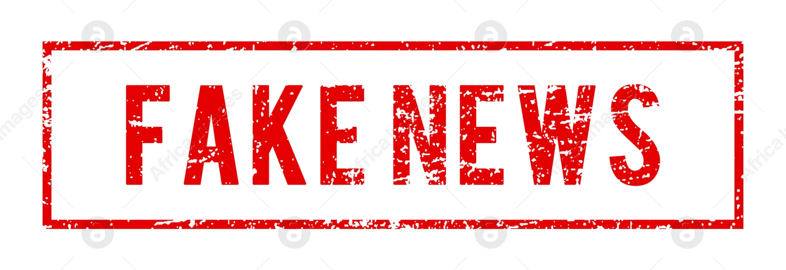 Red Fake News stamp on white background Illustration of Red Fake News stamp on white background