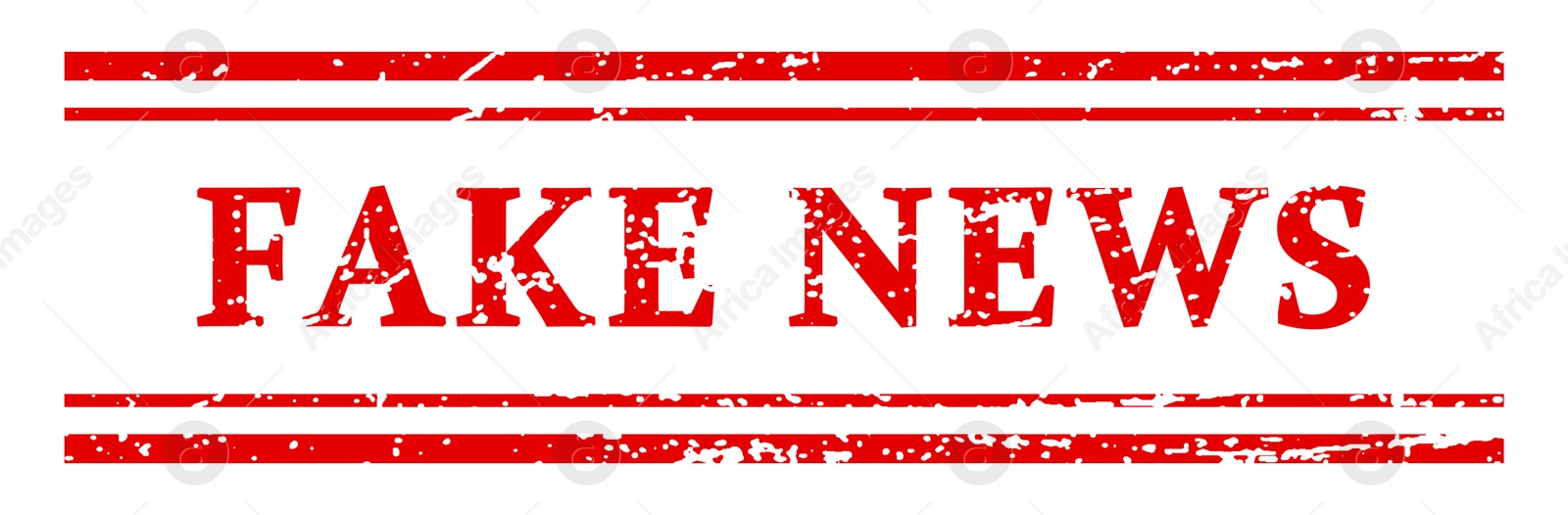 Red Fake News stamp on white background Illustration of Red Fake News stamp on white background