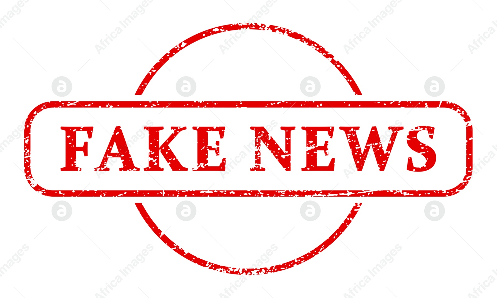 Red Fake News stamp on white background Illustration of Red Fake News stamp on white background