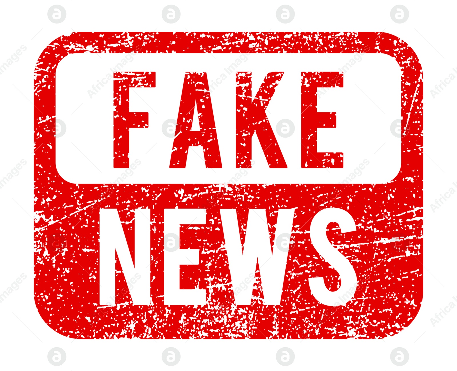 Red Fake News stamp on white background Illustration of Red Fake News stamp on white background