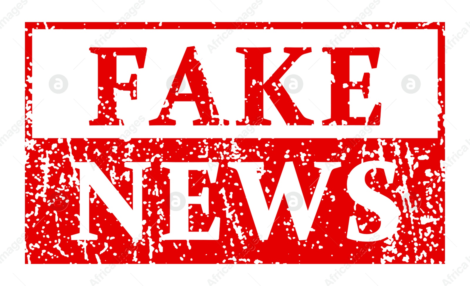 Red Fake News stamp on white background Illustration of Red Fake News stamp on white background