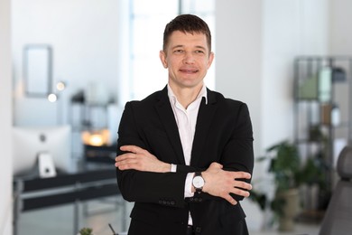 Photo of Portrait of handsome middle aged man indoors