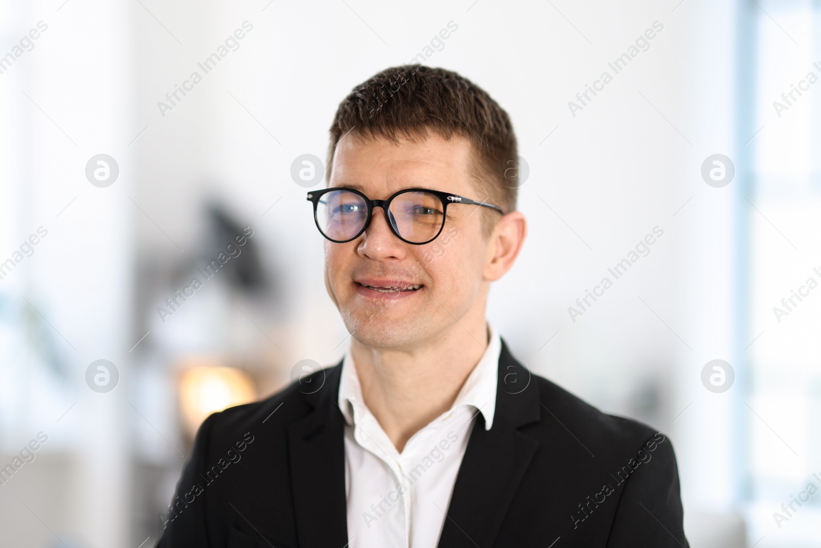 Portrait of handsome middle aged man indoors Photo of Portrait of handsome middle aged man indoors
