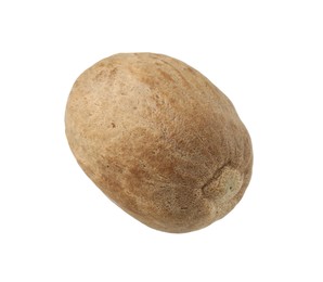 Photo of One whole nutmeg in air isolated on white