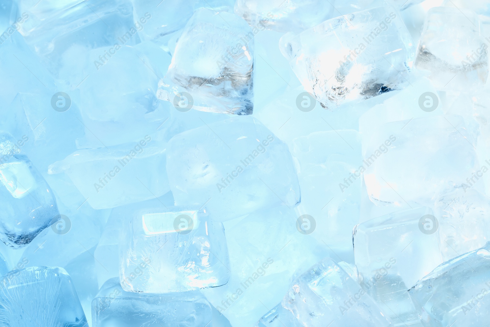 Cubes of clear ice as background, closeup Photo of Cubes of clear ice as background, closeup