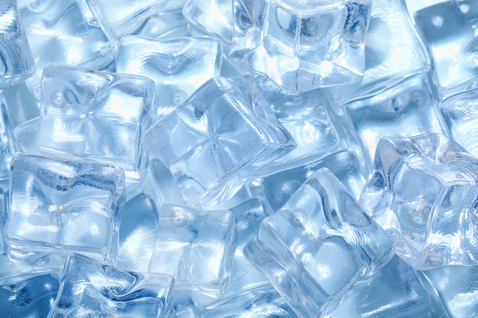 Cubes of clear ice as background, closeup Photo of Cubes of clear ice as background, closeup